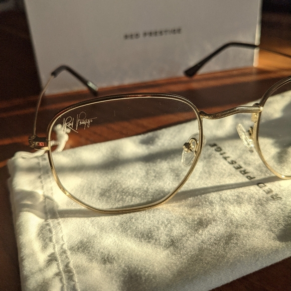 Red Prestige Gold Clear Hexagon Frames Brand New - Picture 4 of 5